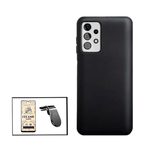 Protector CeramicGlass, funda de silicona y soporte magnético para Samsung Galaxy A32 5G