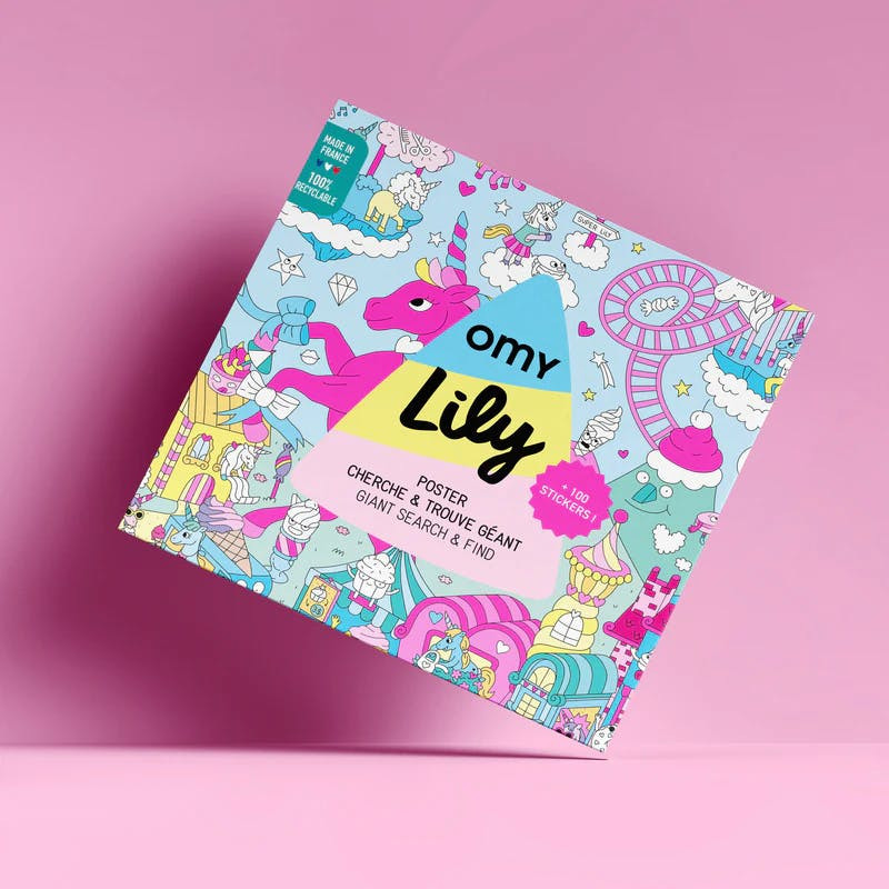 Giant Sticker Seek-and-Find Poster Unicorn Lily