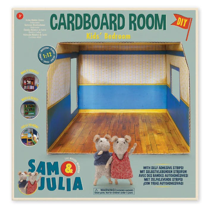 Cardboard Playroom 1:12 — Children’s Room, 33x20x25 cm