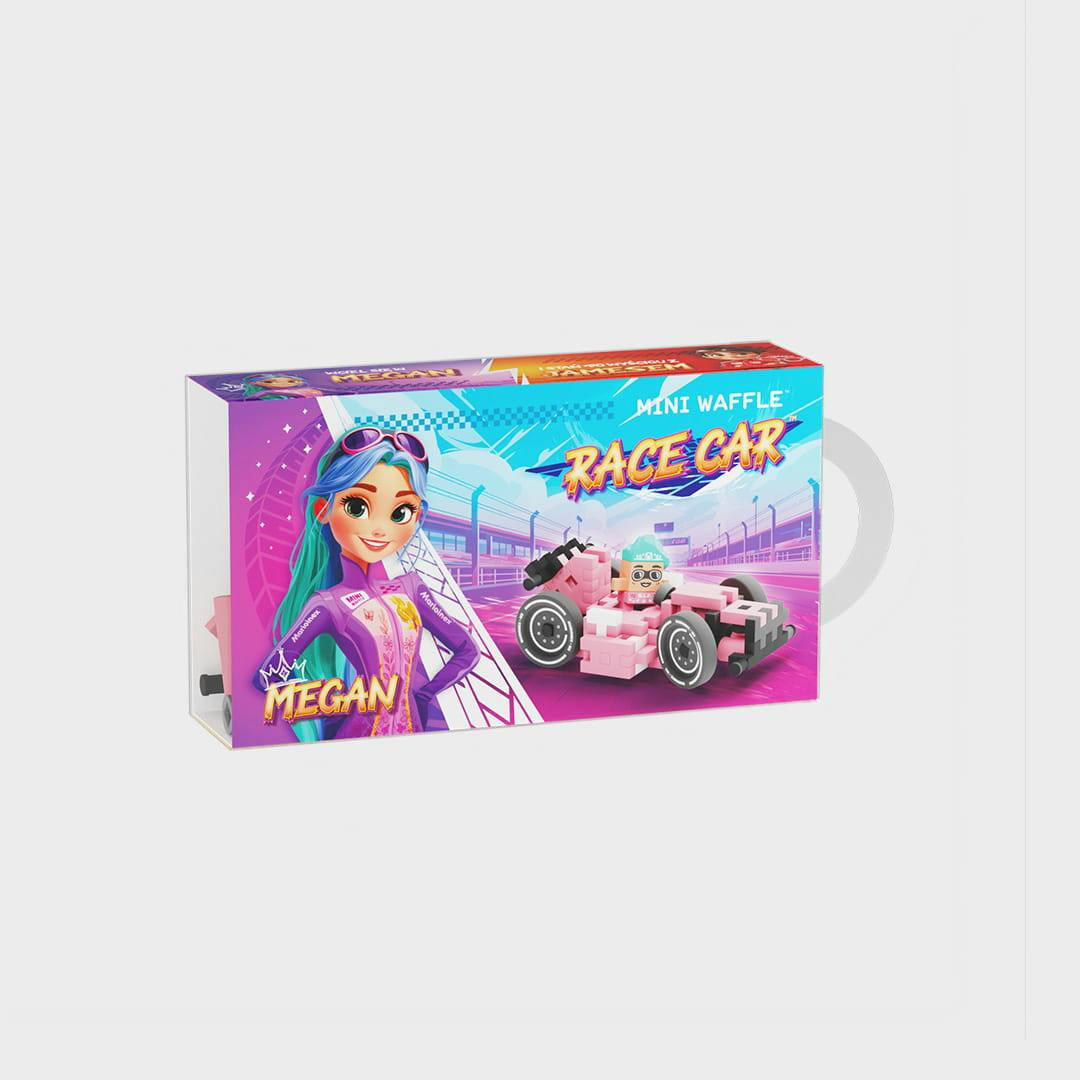 Mini Waffle Coche de Carreras Megan, 50 piezas
