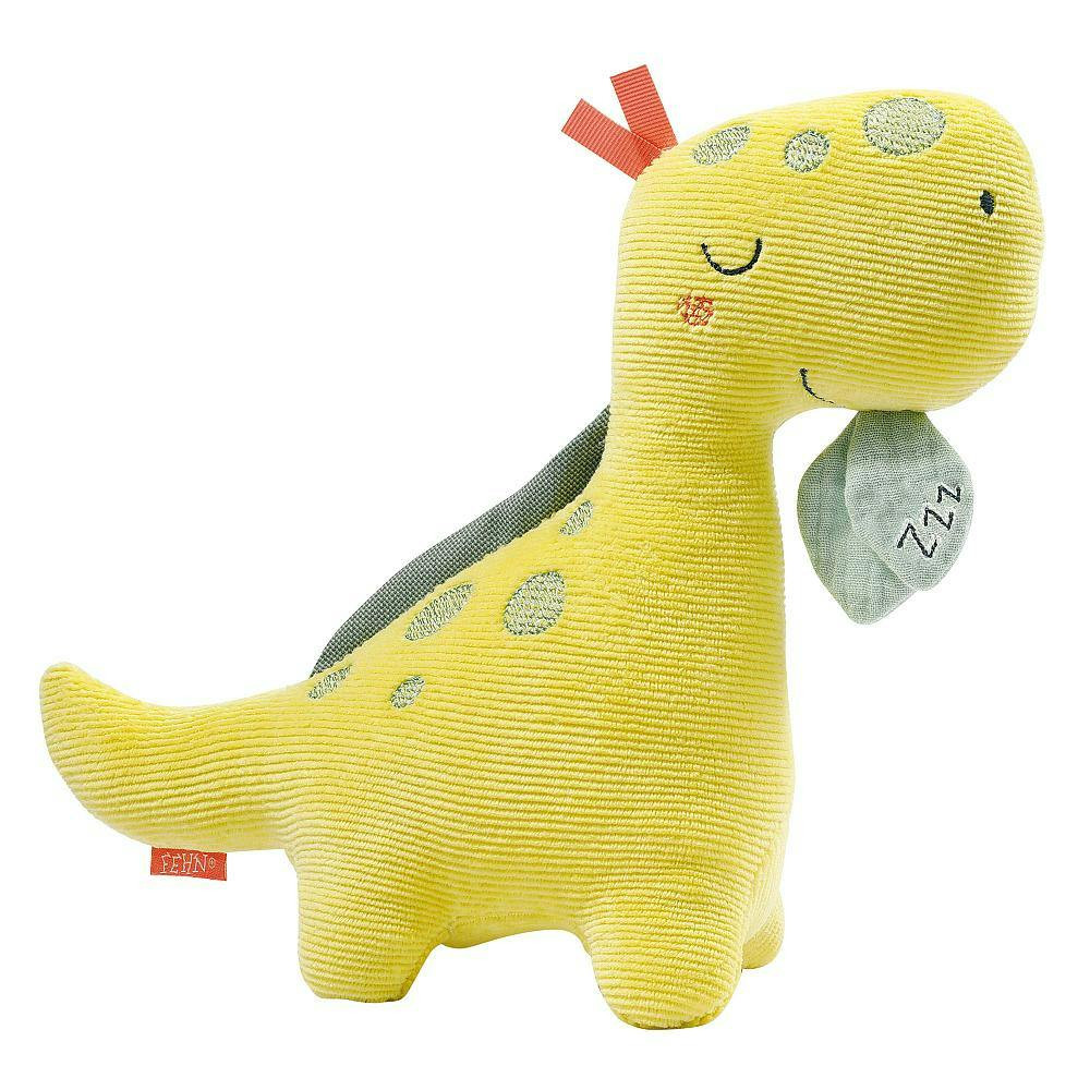 Plush night light dinosaur with soft glow and sleep timer