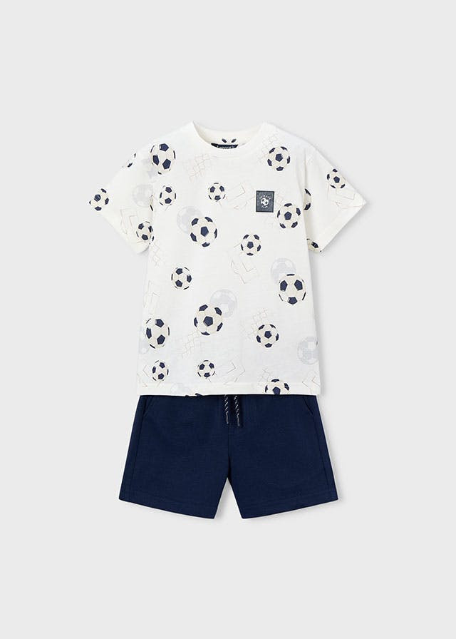 Conjunto de punto estampado para niña