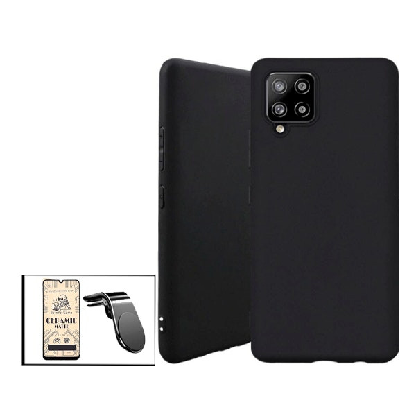 Protector CeramicGlass, Funda Silicona y Soporte Magnético para Samsung Galaxy M42