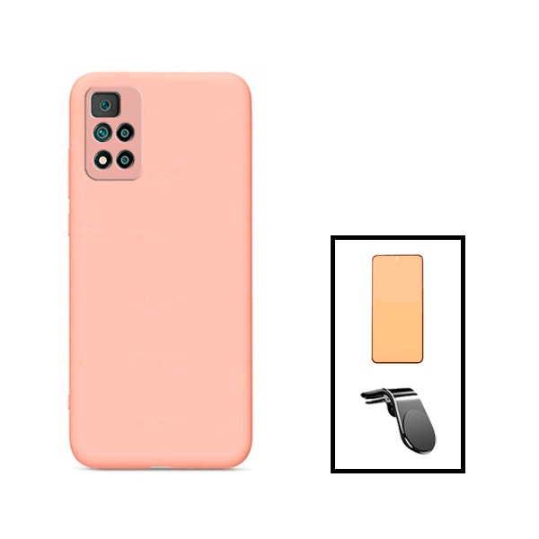 Kit protector CeramicGlass con funda de silicona y soporte magnético para Poco X4 NFC