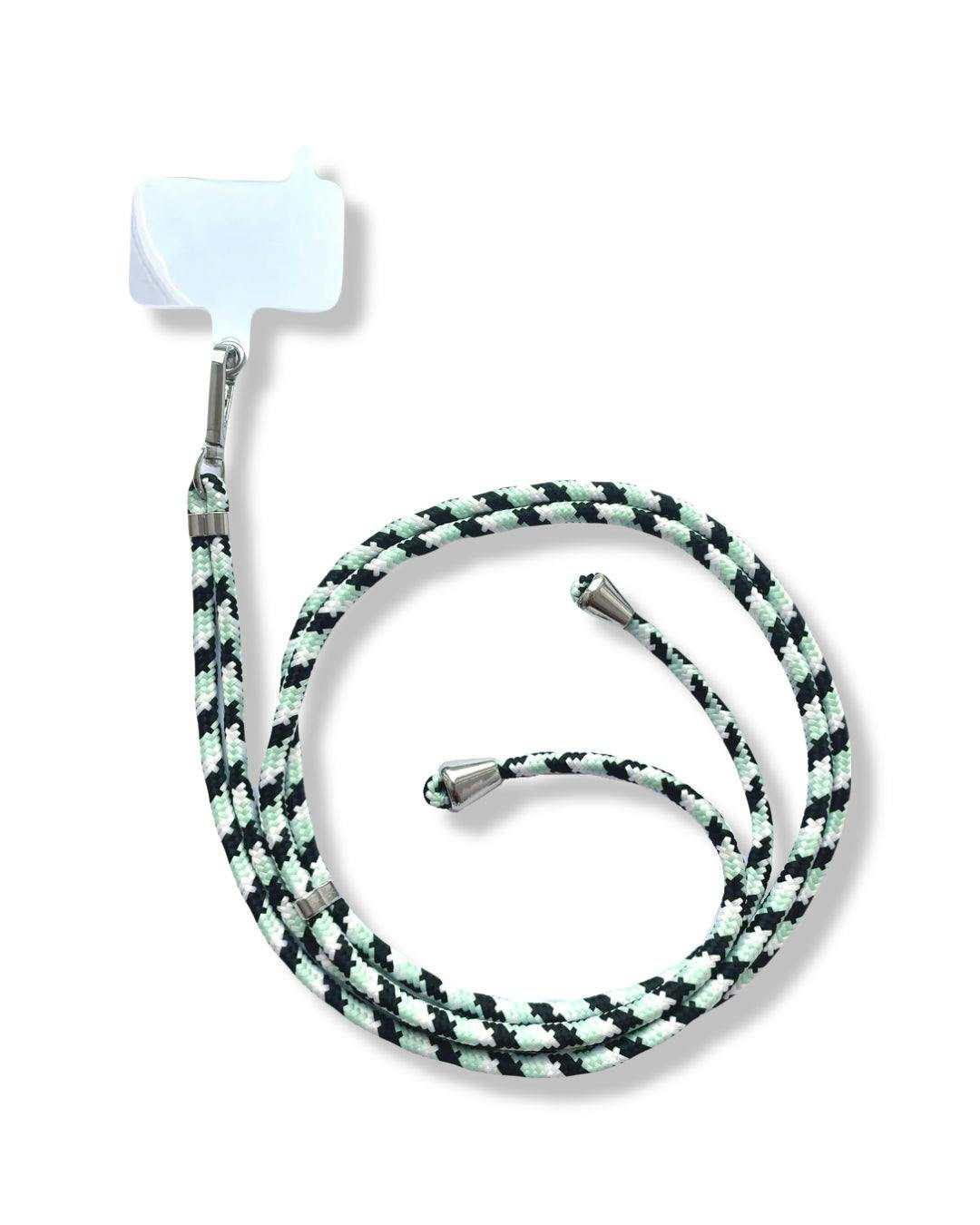 Cordón universal para teléfono 75 cm verde y negro