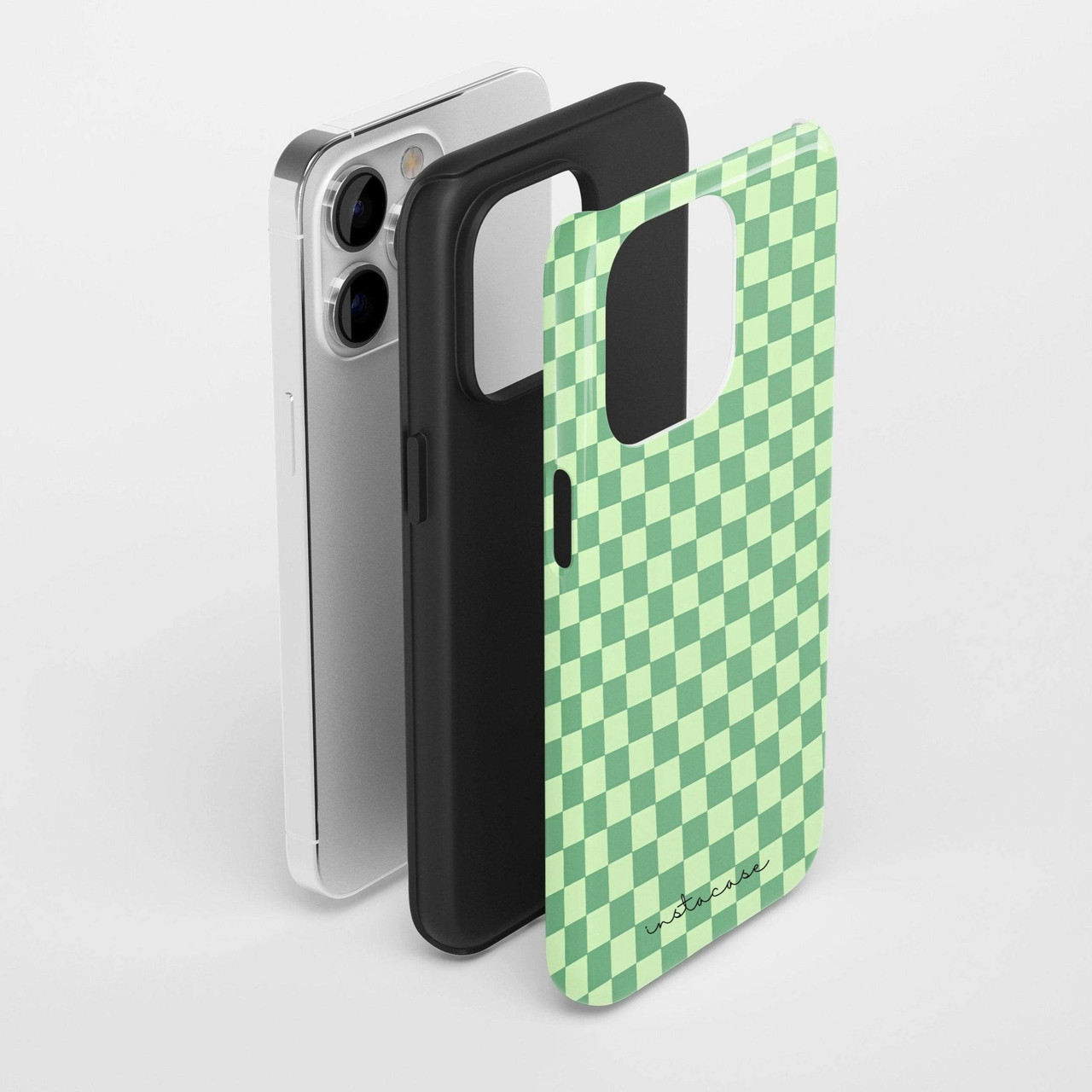 Funda con patrón Chess Green