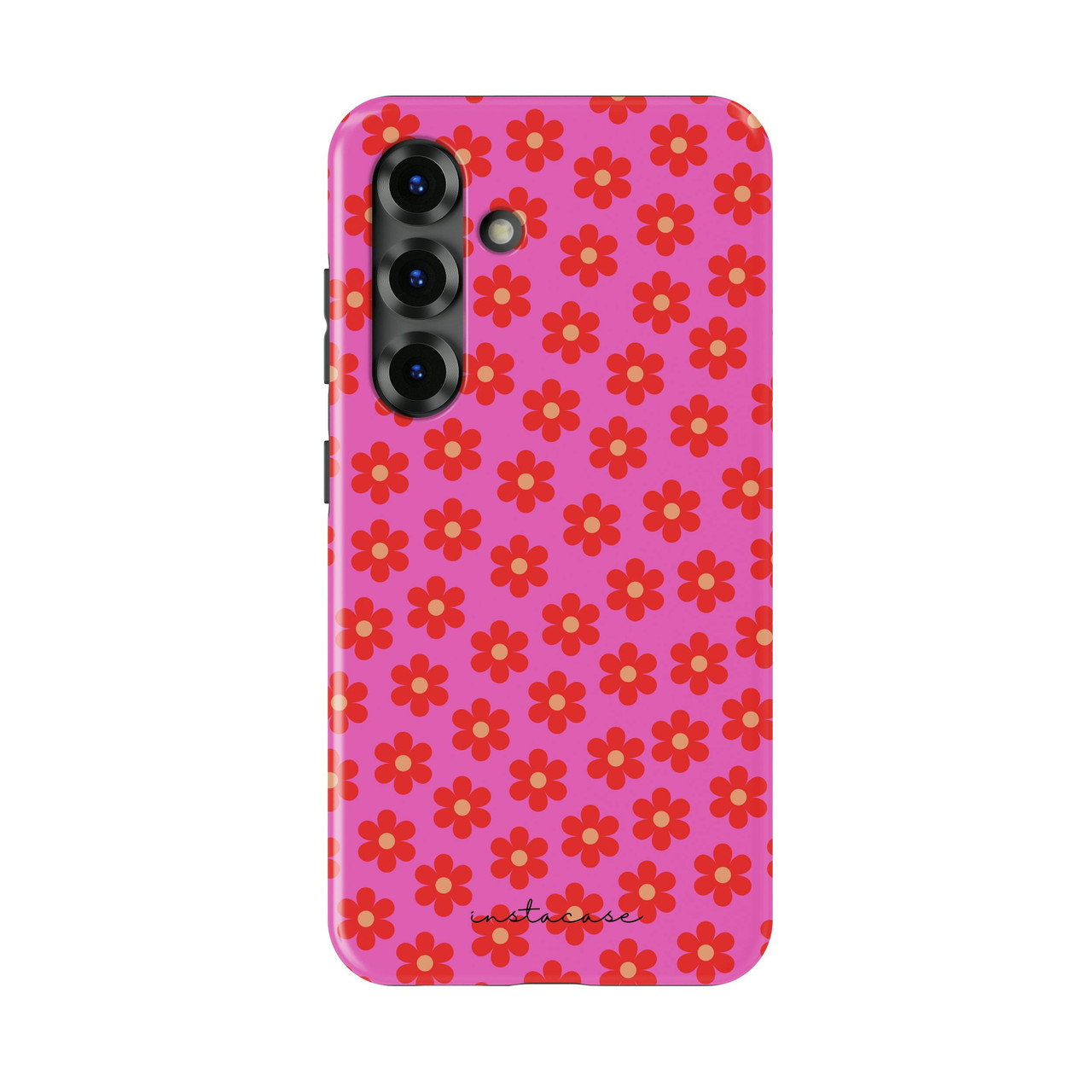Premium glossy case for Samsung with floral pattern