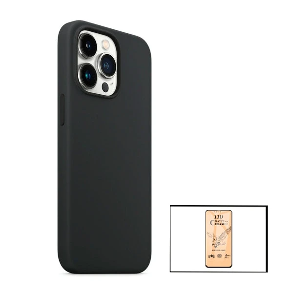 CeramicGlass screen protector and silicone case for iPhone 13 Pro