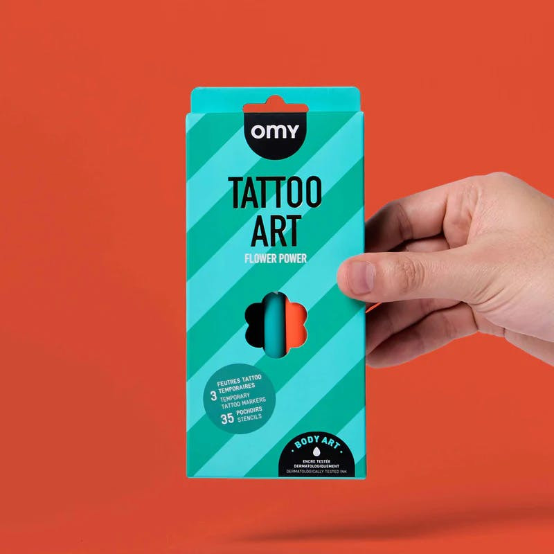 Rotuladores para tatuajes temporales con 25 plantillas