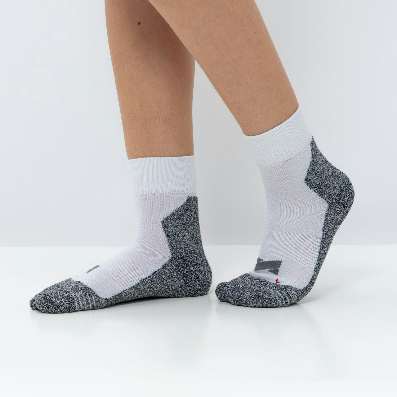 Calcetines cortos de senderismo Coolmax pack 2 pares blanco