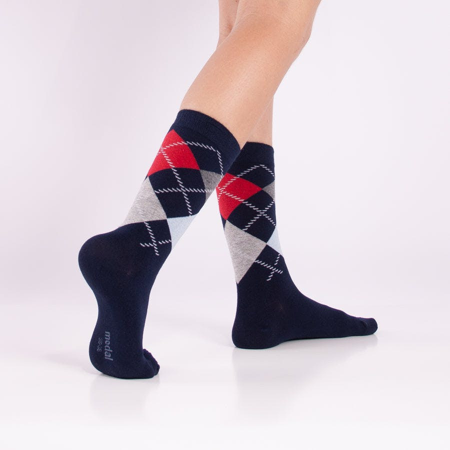 Calcetines Ever Soft en modal pack de 3 con patrón rombos