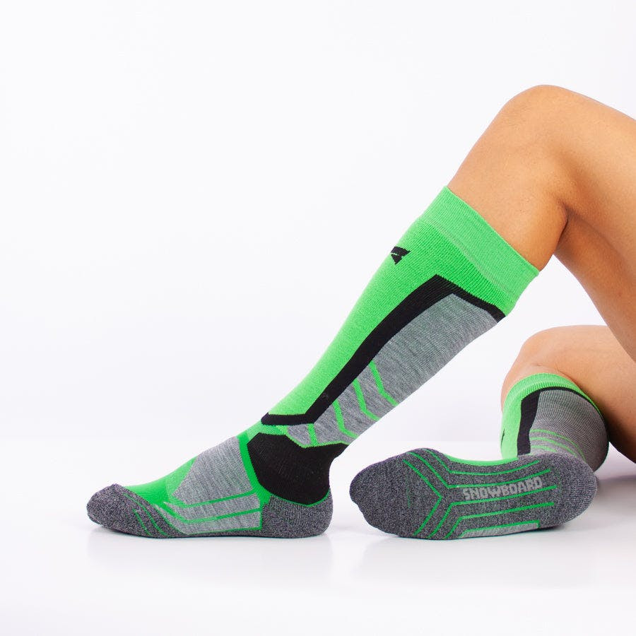 Technical snowboard socks pack of 2 merino wool