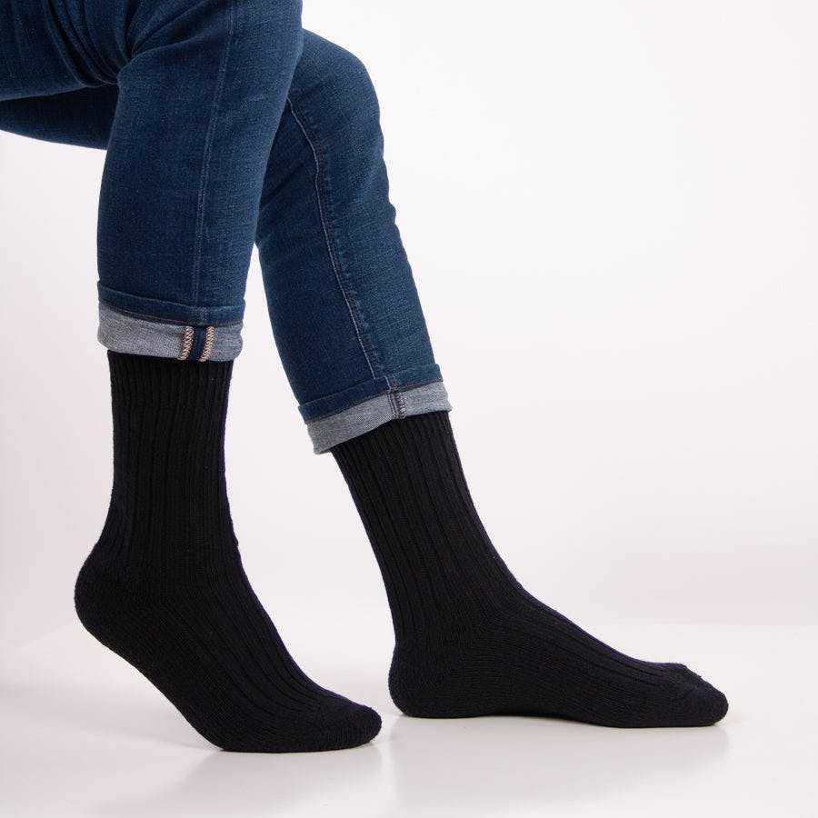 Pack 3 pares calcetines de trabajo en lana reciclada con suela acolchada