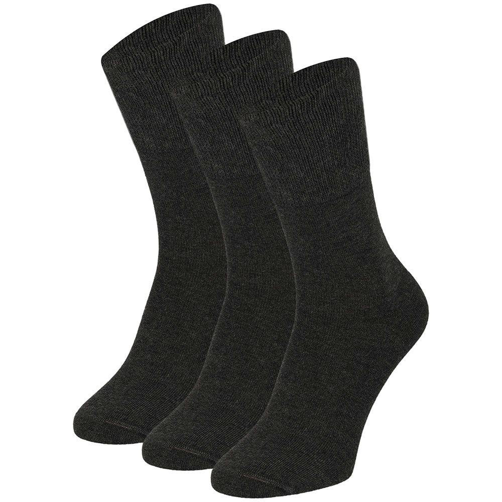 Calcetines para diabéticos Anti-Press viscosa de bambú pack 3 gris oscuro