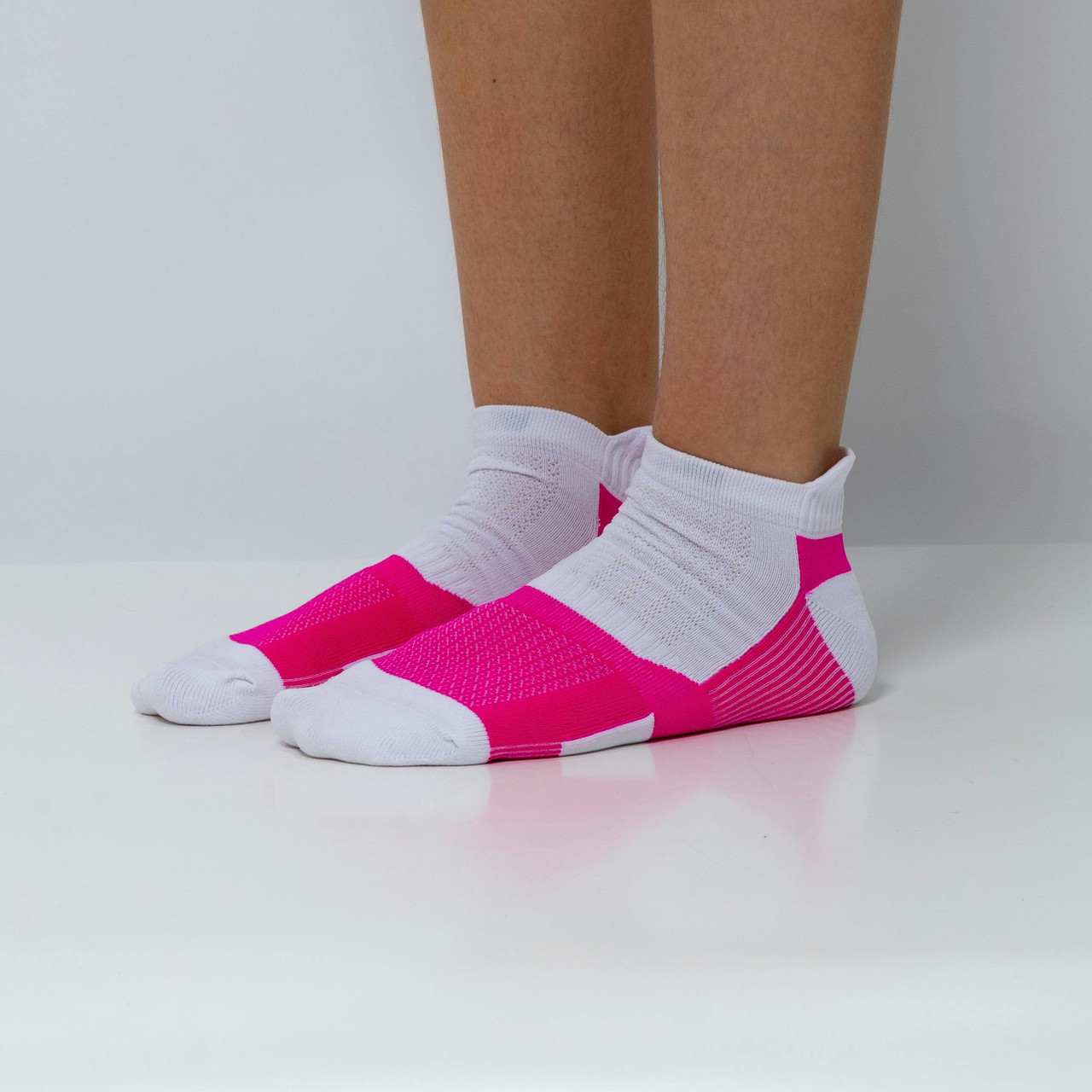Pack 3 calcetines cortos fitness multineón y blanco