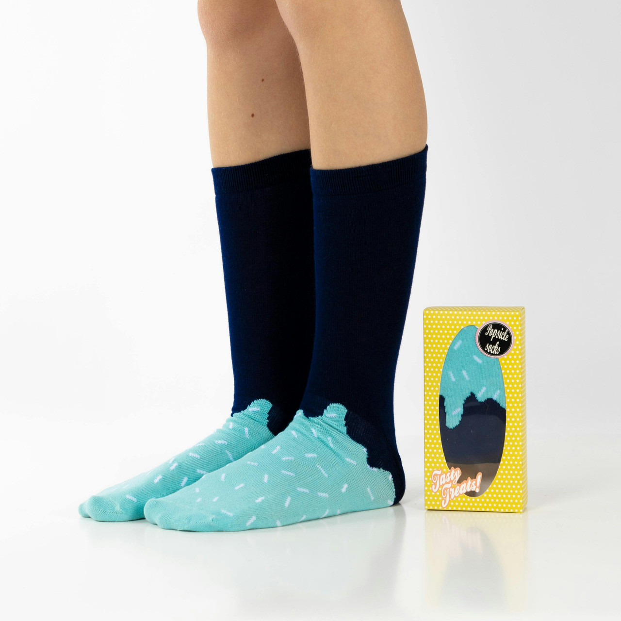 Calcetines con diseño de helado en mezcla de algodón