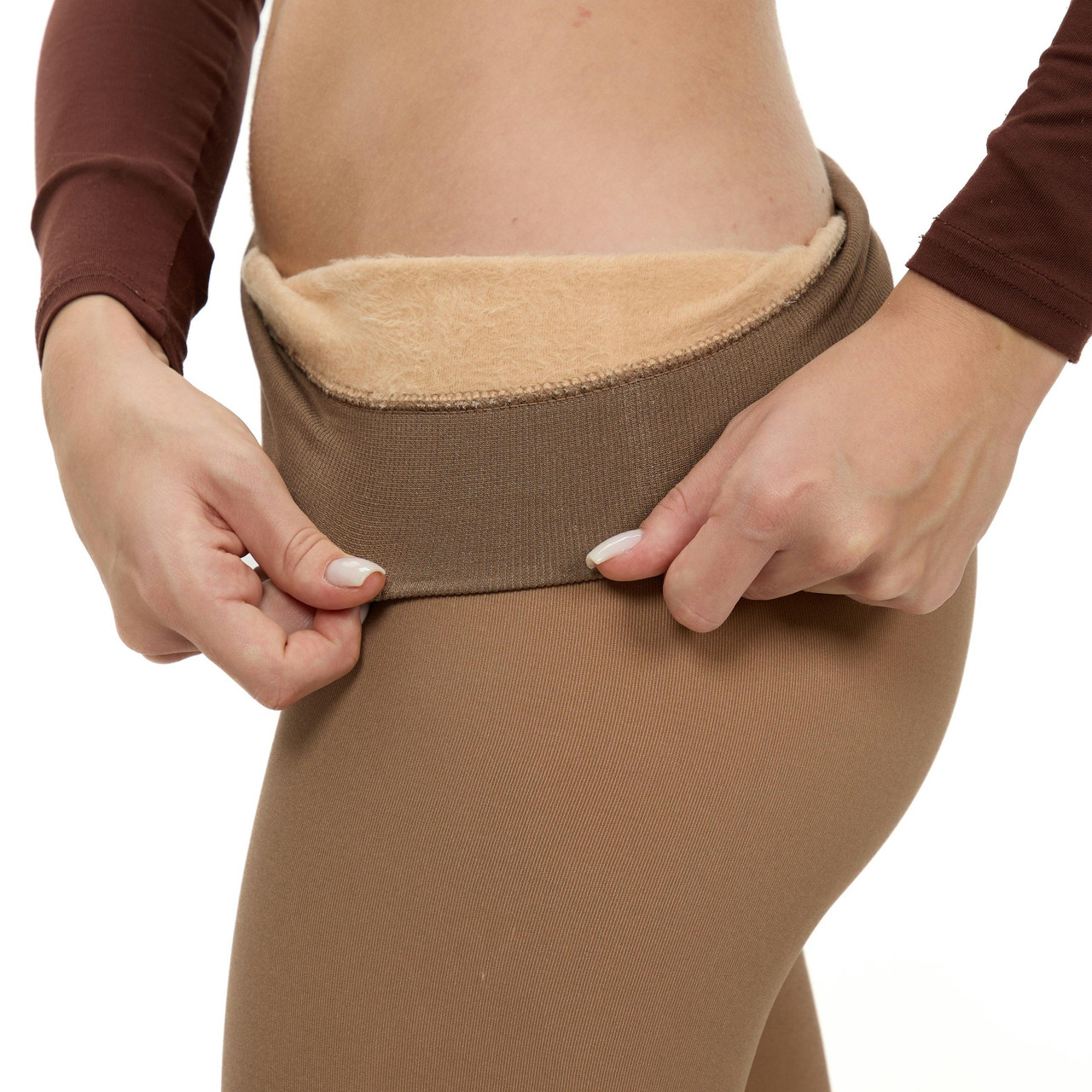 Medias térmicas semi-transparentes para mujer