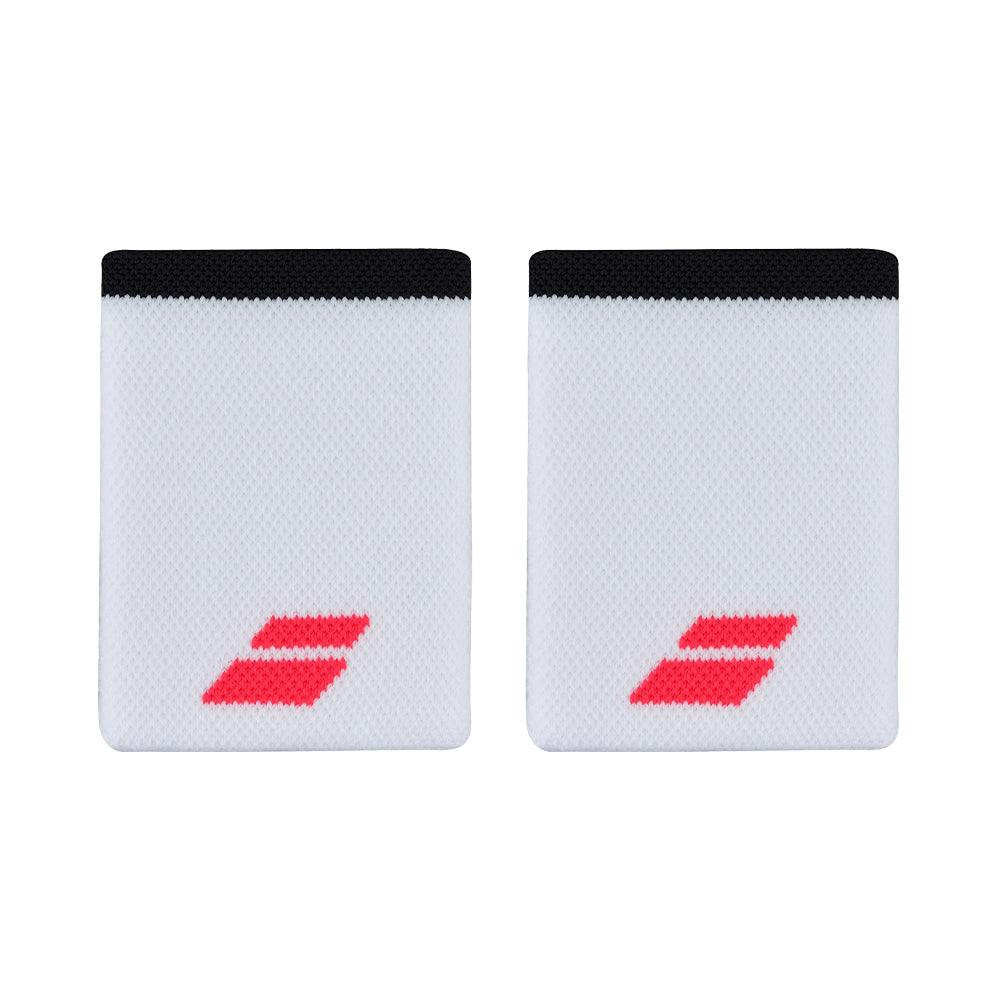 Muñequeras BABOLAT LOGO JUMBO Blanco/Rojo