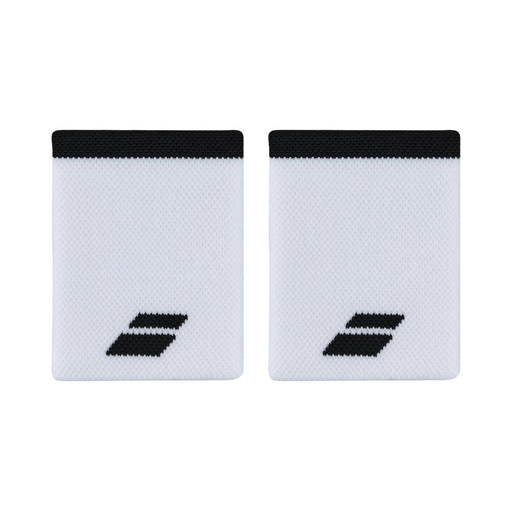 Muñequeras BABOLAT LOGO JUMBO Blanco/Negro