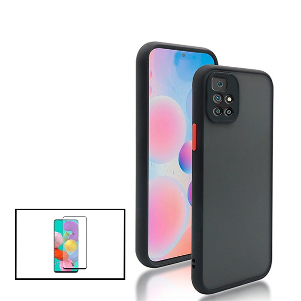 Funda translúcida antichoque con protección de cámara y 5D Full Cover para Redmi 10 2022