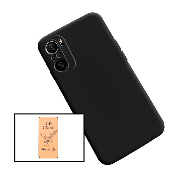 CeramicGlass Screen Protector and Liquid Silicone Case for Redmi Note 10s