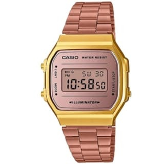 Reloj casual CASIO mujer caja dorada esfera rosa