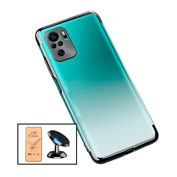 Protector CeramicGlass, funda SlimArmor y soporte magnético para Redmi Note 10 Pro