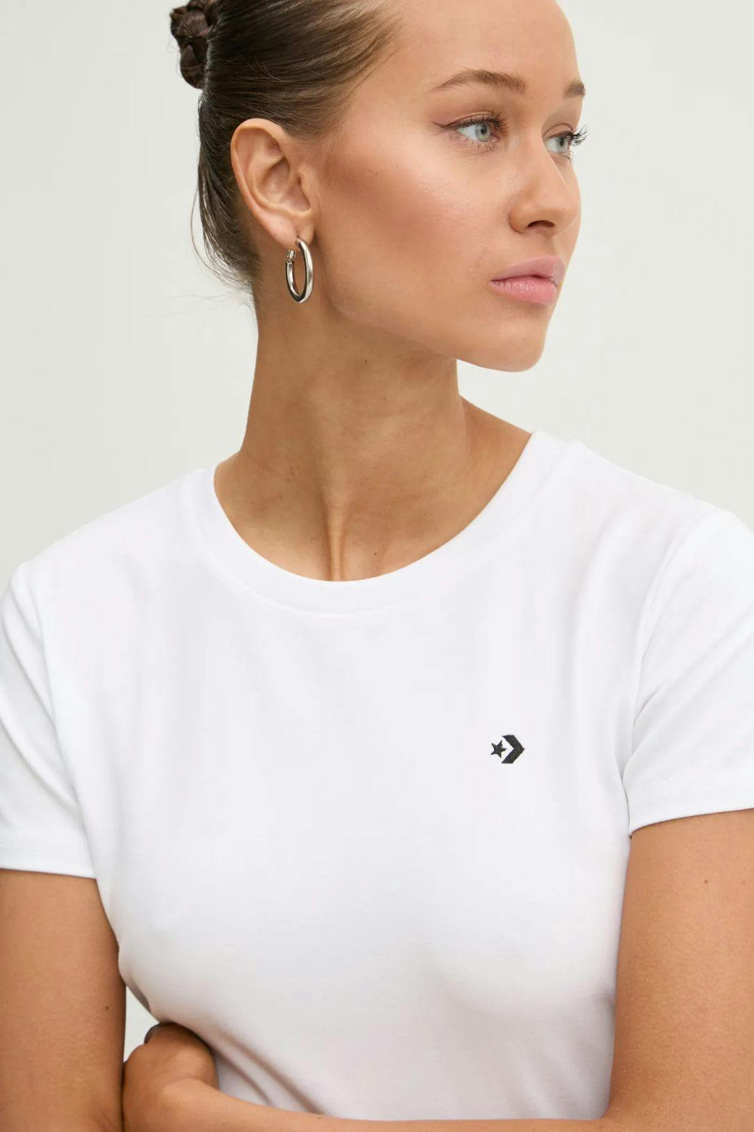 Converse Cropped T-Shirt Mujer blanco