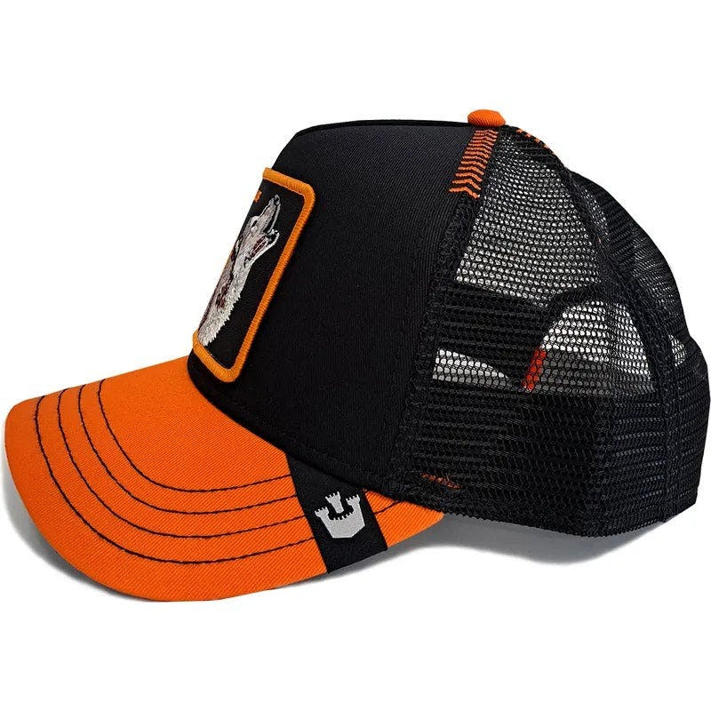 Gorra trucker Lone Wolf con parche bordado