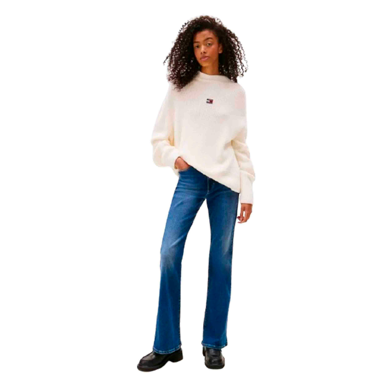 Tommy Jeans Mockneck Badge Jersey Mujer