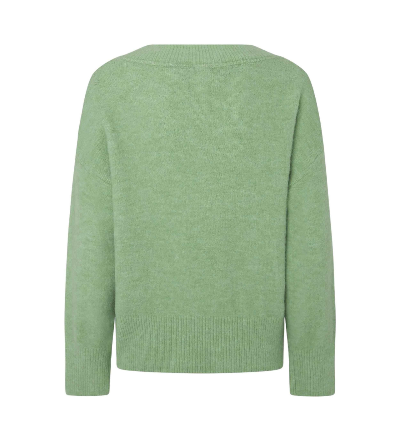 Irma V-neck brushed knit jumper
