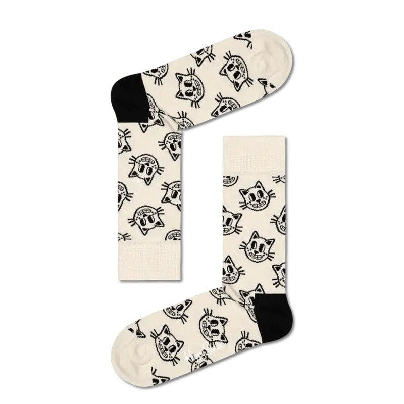 Meias Unissex Happy Socks com Estampa de Gatos