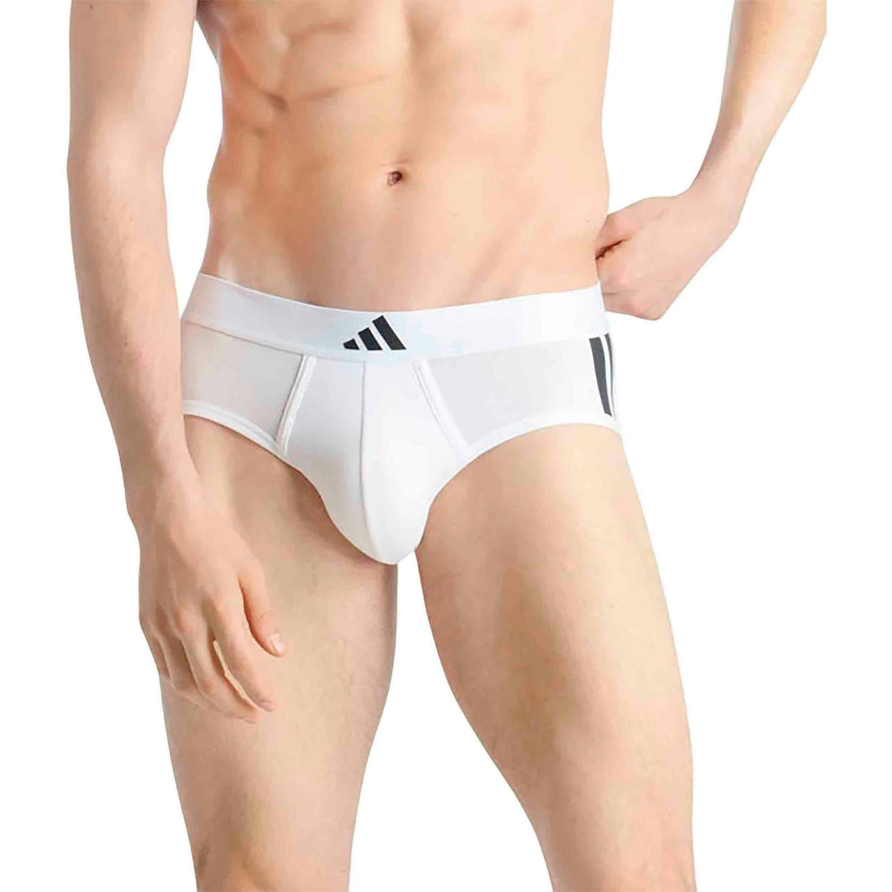 Adidas Active Flex Cotton 3 Stripes Slip 2 Pack Brief Hombre