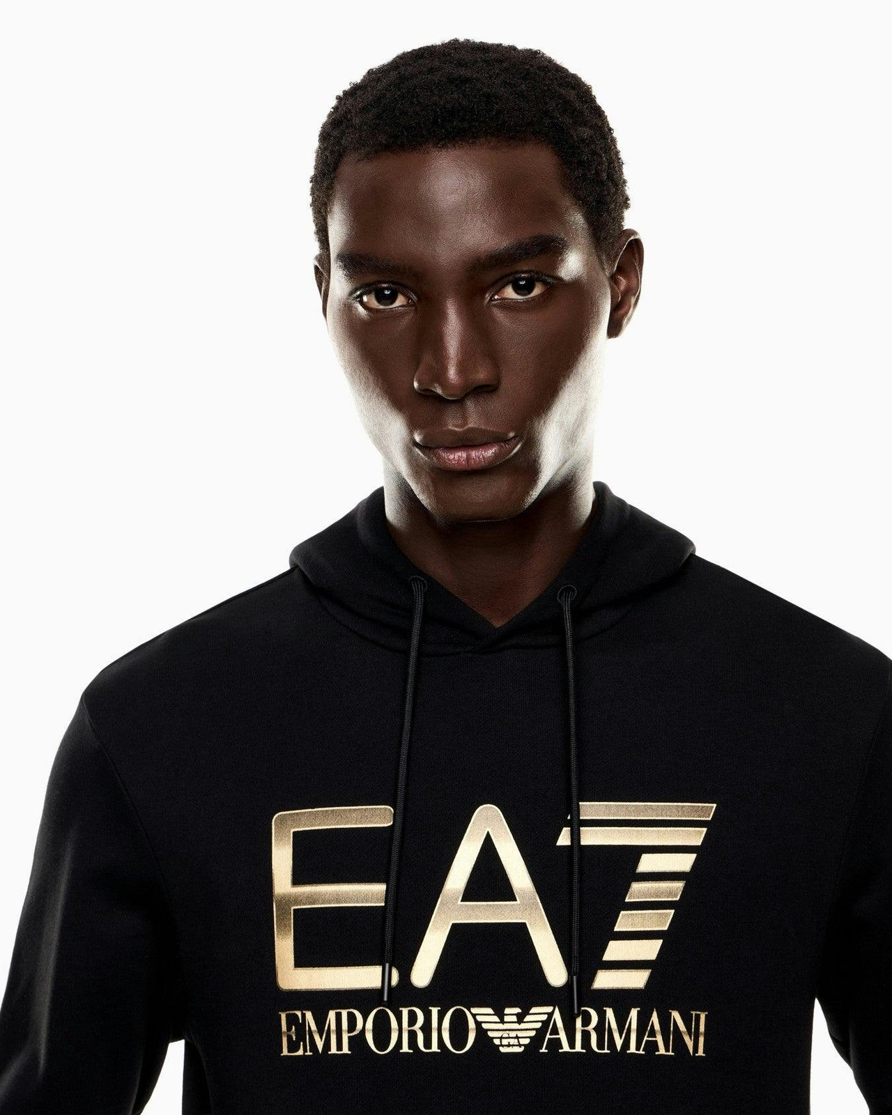 EA7 Logo Series Sudadera con Capucha Hombre