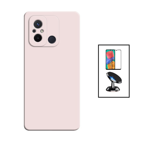 Kit Phonecare vidrio templado Full Cover con funda de silicona y soporte magnético para Xiaomi Redmi 12C