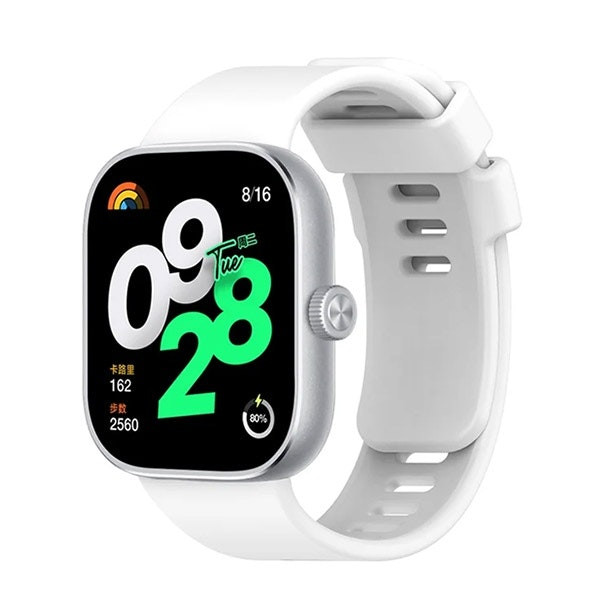 Silicone strap compatible with Xiaomi Smart Band 8 Pro - White