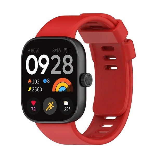 Correa Smoothsilicone compatible con Xiaomi Smart Band 8 Pro Rojo