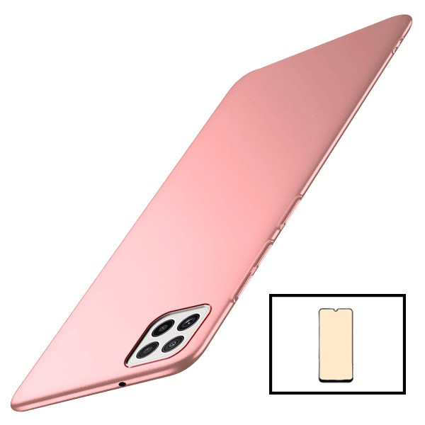 Funda y Protector CeramicGlass para Samsung Galaxy A22 5G - Rosa
