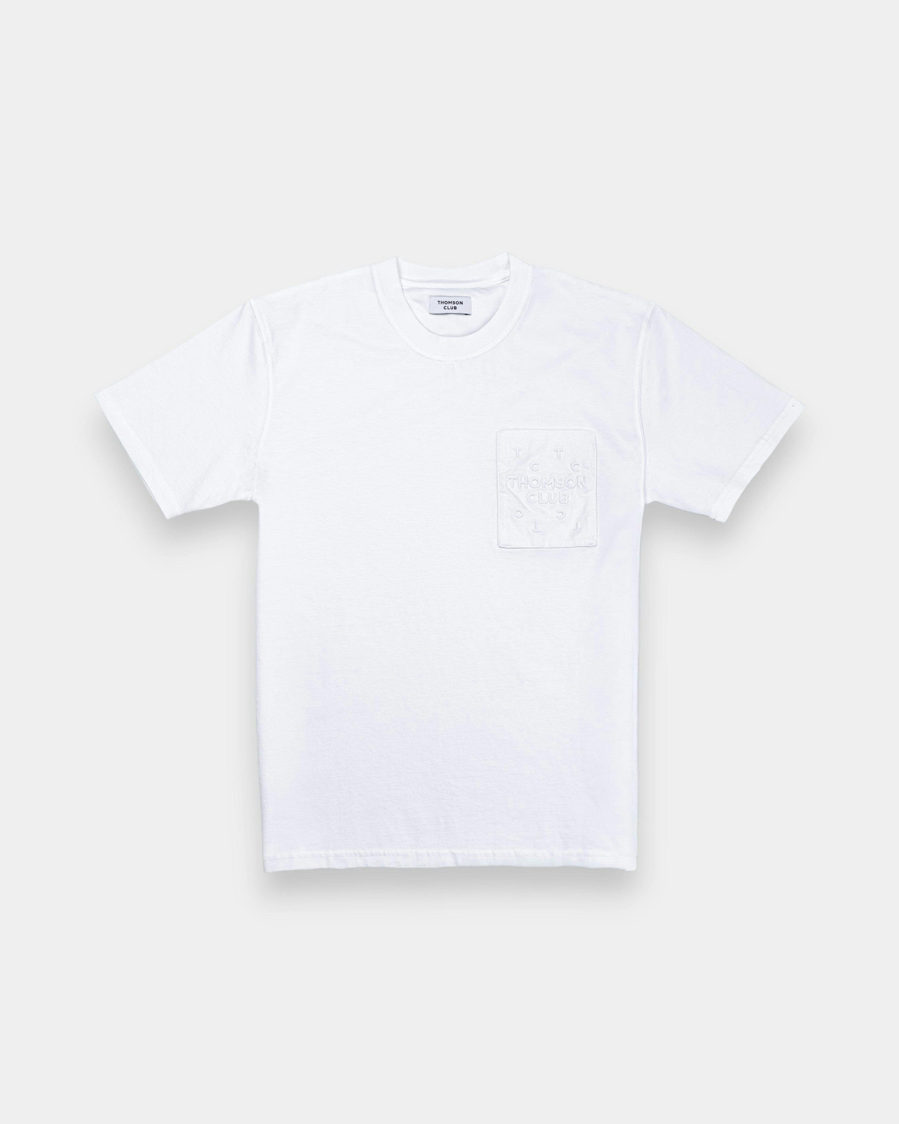 Camiseta con bolsillo en algodón orgánico - blanca