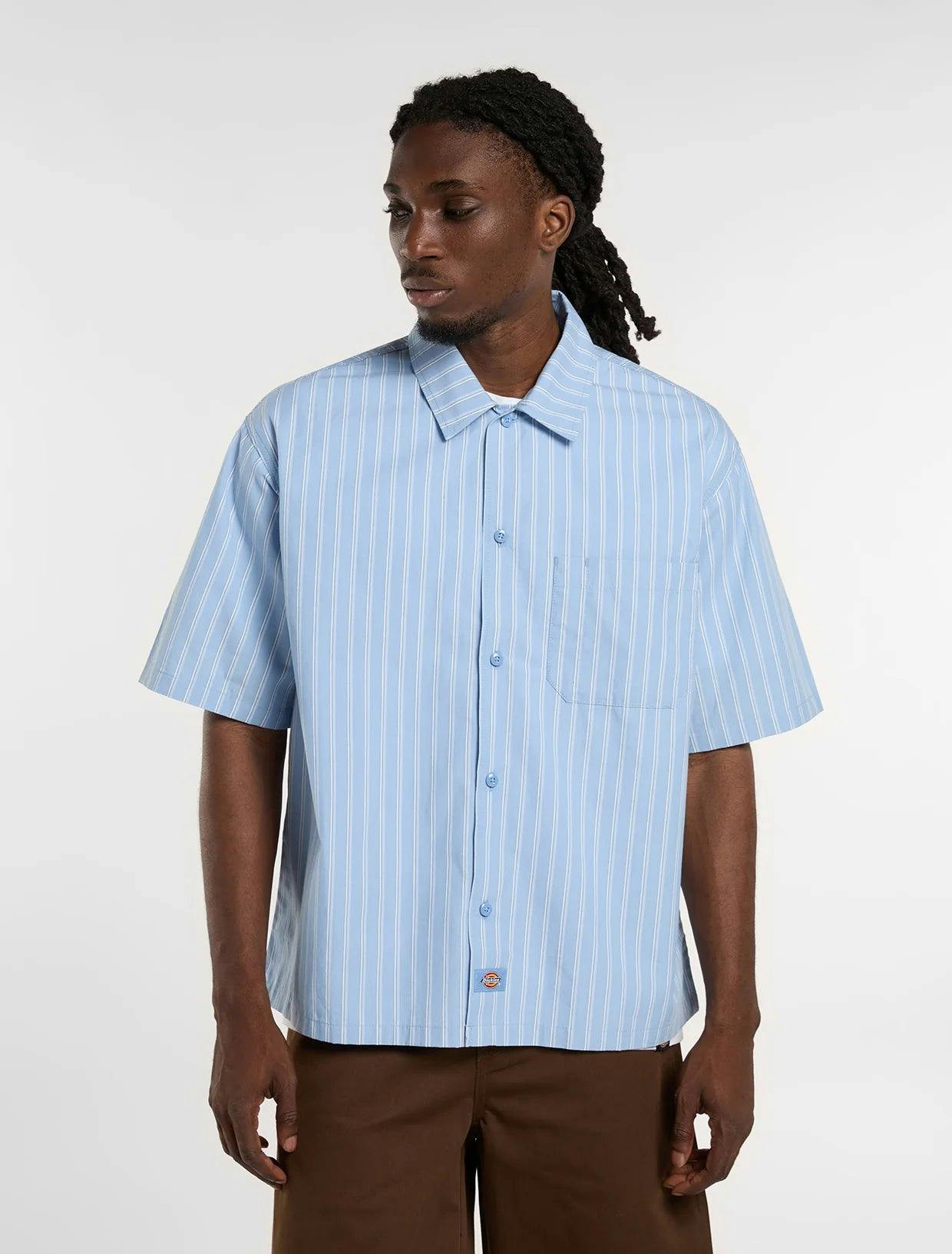 Camisa listrada manga corta Venedocia