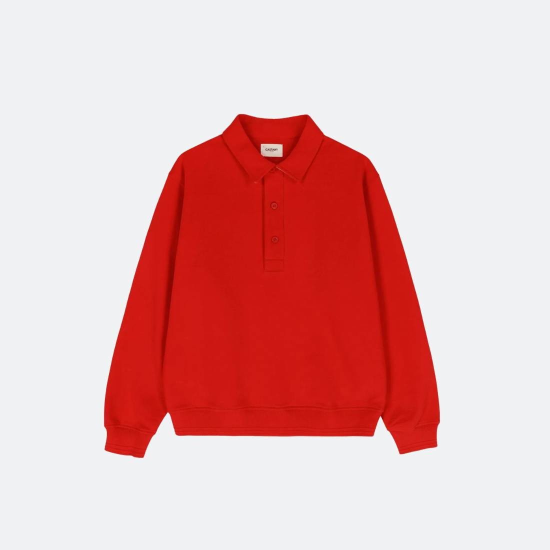 Sudadera tipo polo en algodón orgánico