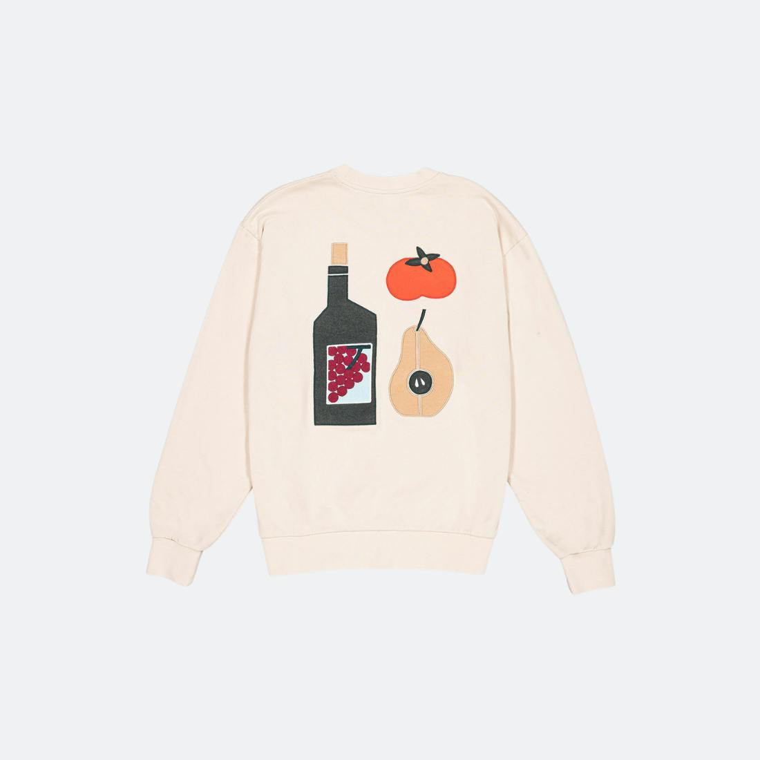 Loose-fit sweatshirt with embroidered and felt appliqués