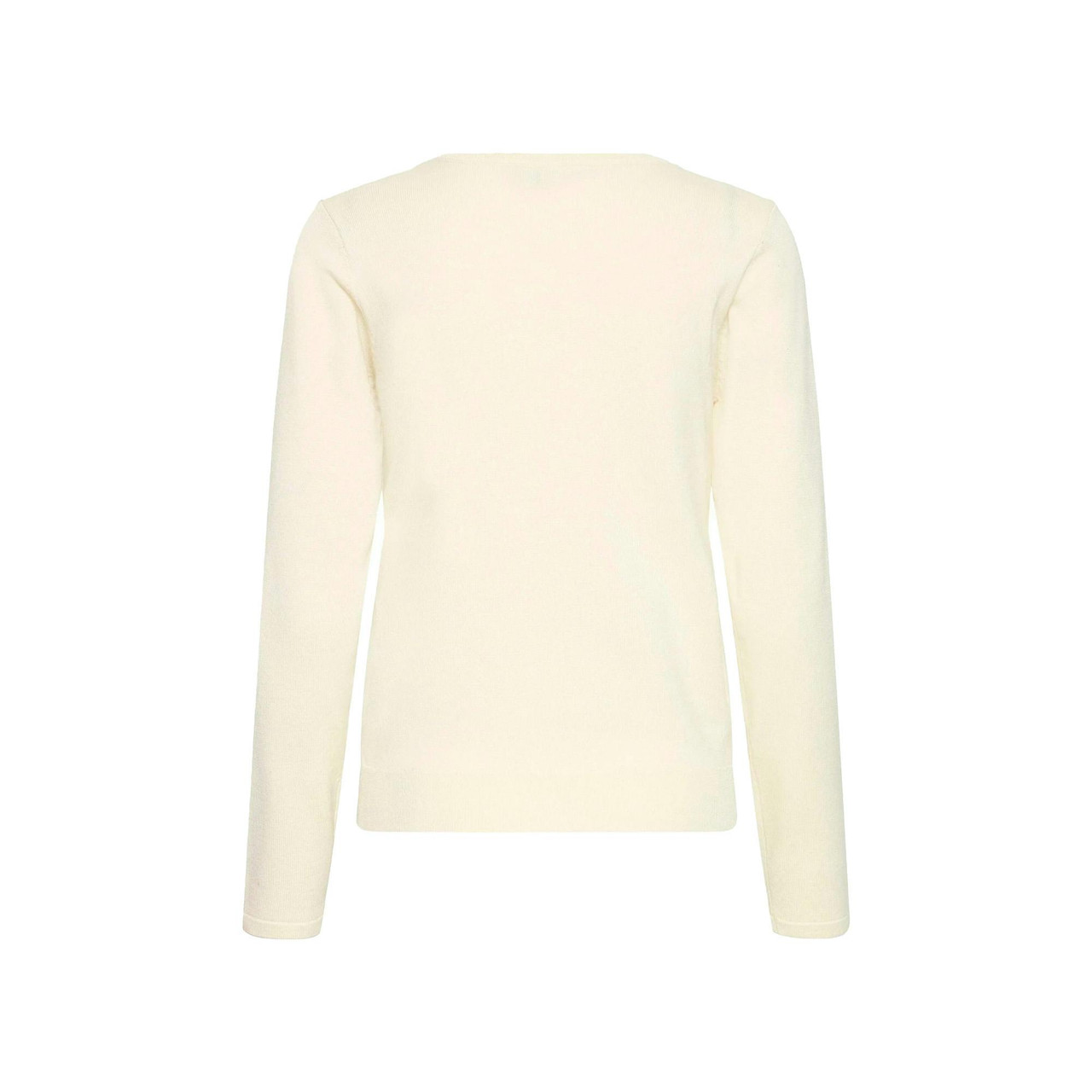 Fine knit V-neck sweater birch