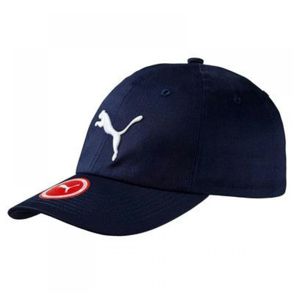 Gorra PUMA ESS visera curva azul y blanca