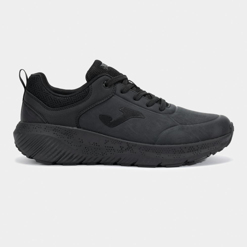 Joma men's black synthetic leather sports trainers with viscoelastic insole