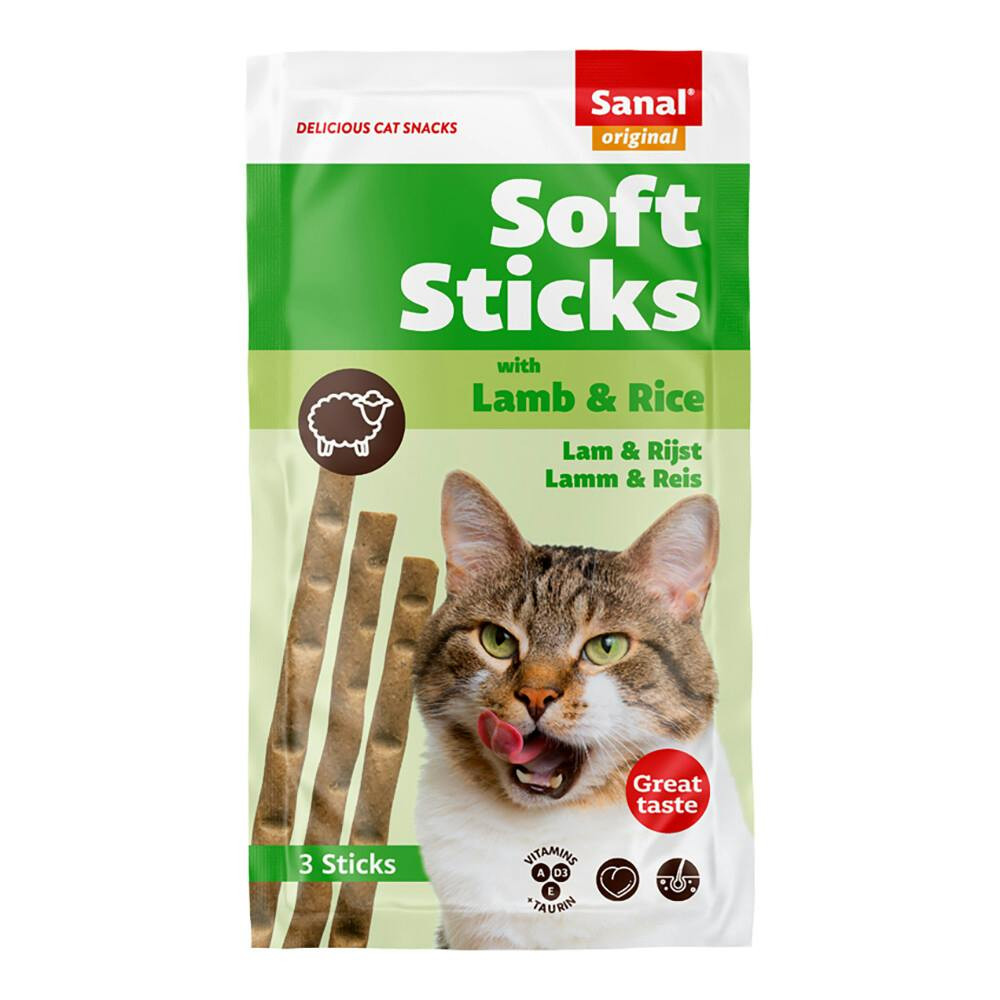 Sanal Cat - Soft Sticks Lamb & Rice 15 Gr/3 Sticks (35 Un) - SA3850