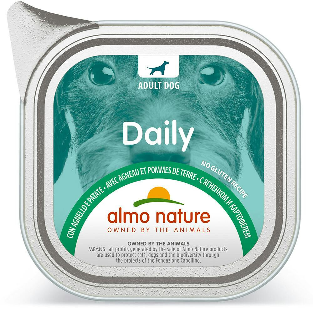 Almo Dog Daily - Cordeiro E Batata (Terrina 100 Gr) - 8 Un. - AL220U