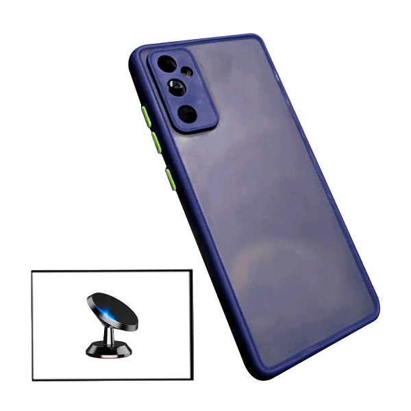 Funda translúcida antichoques para Samsung Galaxy A13 con soporte magnético