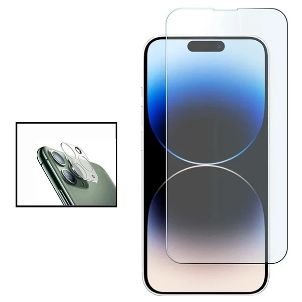 Protector de vidrio templado para cámara trasera iPhone 15 Pro