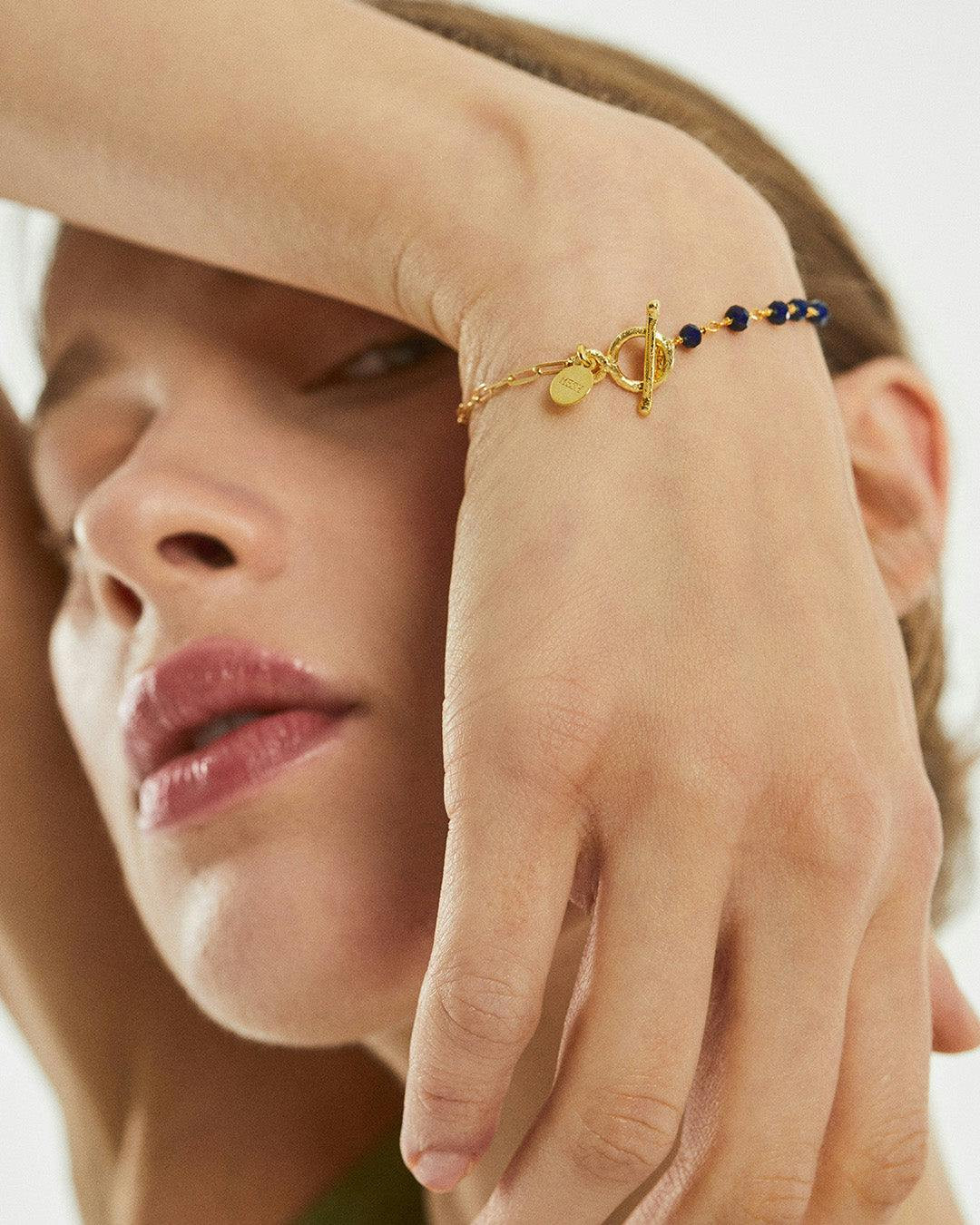 Mesh 925 silver mesh bracelet with 18K gold plating